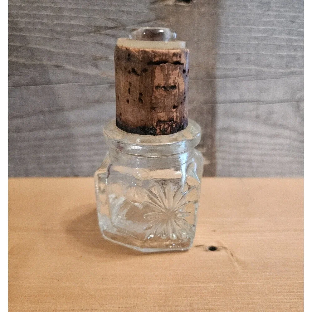 Vintage Glass Apothecary Bottle Cork Stopper Decorative Display‎